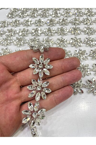 Ornaments Işıltılı Kristal Taş İşlemeli Abiye ve Gelin Kemeri Şerit - El Yapı...