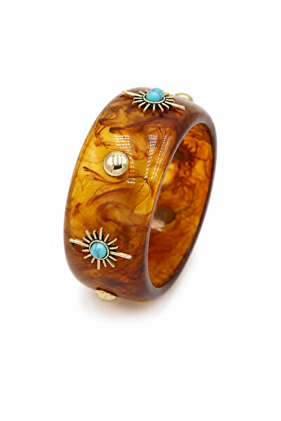 Venus Design Bone Turquoise Stone Tan Bracelet