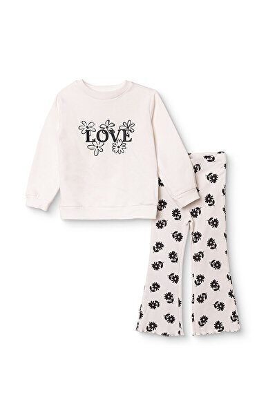 ebebek Hello Baby HelloBaby Kız Bebek Sweatshirt-Tayt Çiçek Baskılı Bisiklet ...