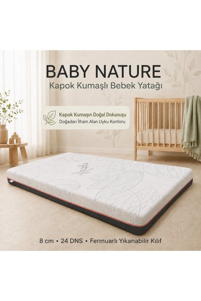 zishtekstil BABY NATURE Sünger Bebek ve Çocuk Yatağı | Fermuarlı Yıkanabilir ...