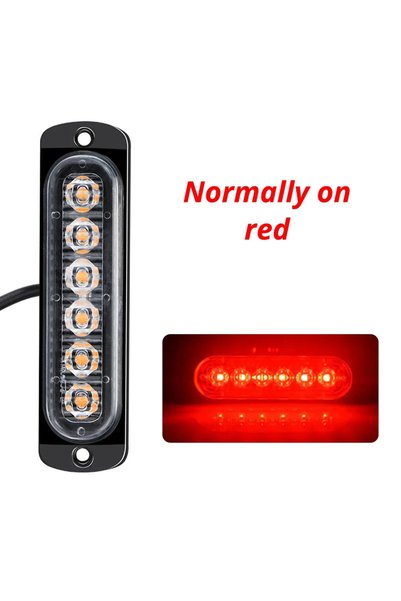 Choice1 Red light 1X Truck 12V-24V LED Warning Strobe Grille Flashing Lamp Ba...