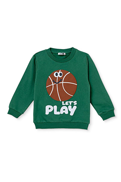 ebebek Hello Baby HelloBaby Erkek Bebek Sweatshirt Slogan Baskılı Bisiklet Ya...