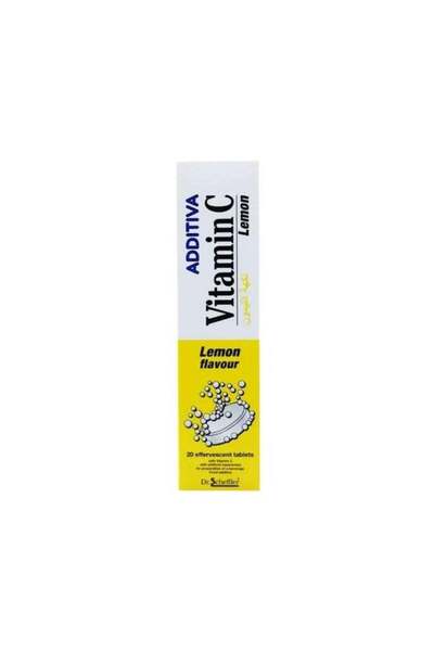 Additiva Vitamin C 1000MG Lemon Effervescent Tablets, Pack of 20's