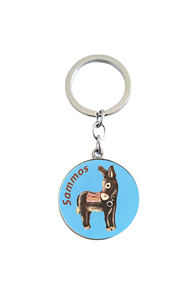 Bestgifts Γυάλινο μπρελόκ διπλής όψης (γάιδαρος Σάμους)