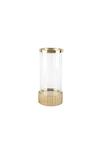 Mikasa Moor Gold Standlı Cam Mumluk 15x31cm