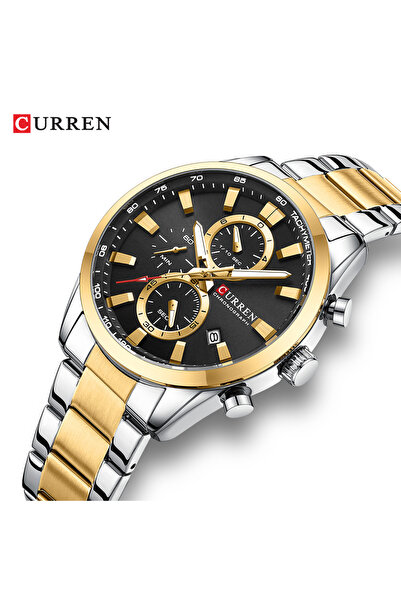 Choice 8445 Gold Black CURREN 8445 Men's Multifunctional Waterproof Wristwatc...