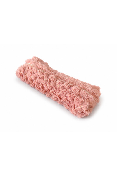Pudra Pembe Peluş Fermuarlı Kalemlik 25 x 8 x 6 cm
