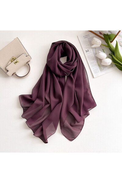 Choice15 wine red 2025 Women Chiffon Hijab Scarf Premium Chiffon Muslim Hijab...