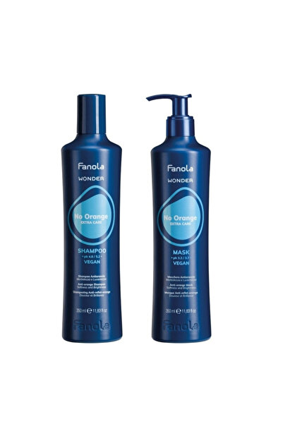 Fanola Pachet promo Wonder No Orange: Șampon neutralizant cu pigment albastru...
