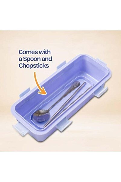 Twisoo Stainless Steel 304 Lunch Box with Gravy Container, 2 Compartment Leakproof Tiffin Box, BPA-Free Food Storage for Kids, School, Office & Travel