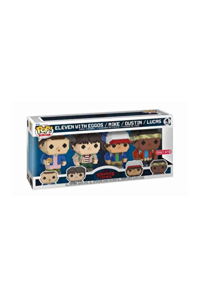 Funko Set de 4 figurine POP, Stranger Things 8-Bit, Eleven cu Eggos/Mike/Dust...