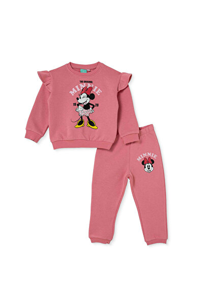 Disney Kız Bebek Lisans Eşofman Takımı Lisans Baskılı Bisiklet Yaka Long Slee...