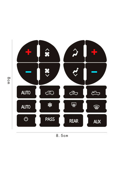 Choice A Car button AC label, central control dashboard button sticker - the ...