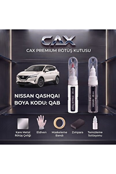 caxcolors NISSAN QASHQAI QAB Rötüş Boyası ve Premium Rötüş Seti (25 ml Boya +...