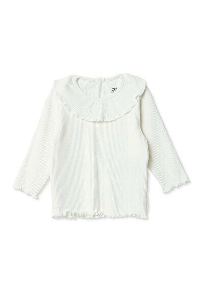 ebebek Hello Baby HelloBaby Kız Bebek Sweatshirt Düğmeli Bisiklet Yaka Uzun Kol