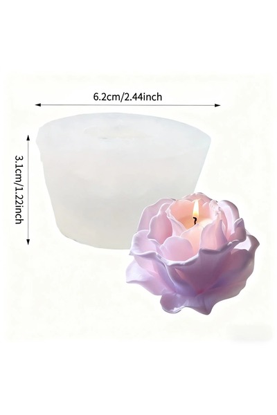 Choice Wbxmg 1 Piece 3D Elegant Rose Silicone Mold - Reusable Flexible Mold f...