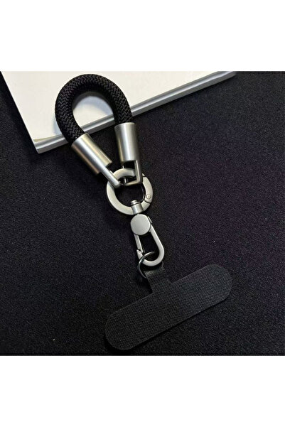 Choice5 POLYESTER Black Adjustable Universal Braided Short Mobile Phone Lanya...