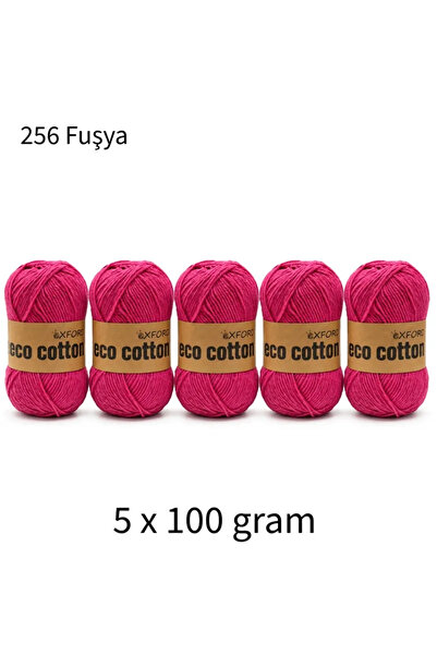Oxford İplik 5'li Paket Eco Cotton 100gr-200m No:256 - Fuşya