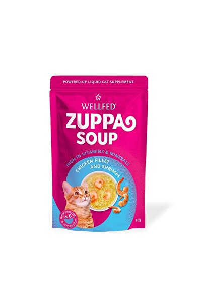 Wellfed Supliment de hidratare pentru pisici Zuppa Soup, Fileuri de pui si cr...