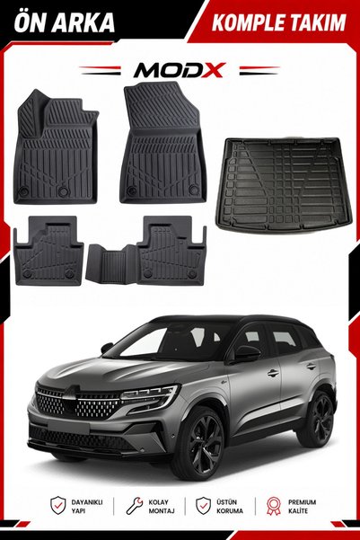 MODxAUTO Renault Austral Mild Hibrit 2024 Model 5D Havuzlu Paspas+3D Bagaj Ha...