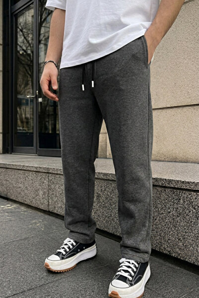 EydaMoon Men's Cotton Baggy Fit Comfortable Cut Knitted Sweatpants with Side ...