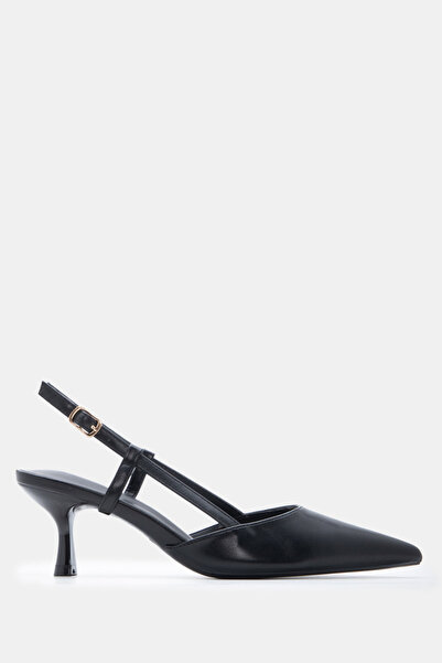 Luigi Μυτερές Γόβες Slingback - Μαύρες - 37