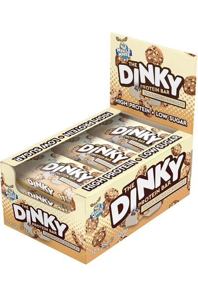 Muscle Moose The Dinky Protein Bar, White Chocolate Cookie, 12 x 35 g High Pr...