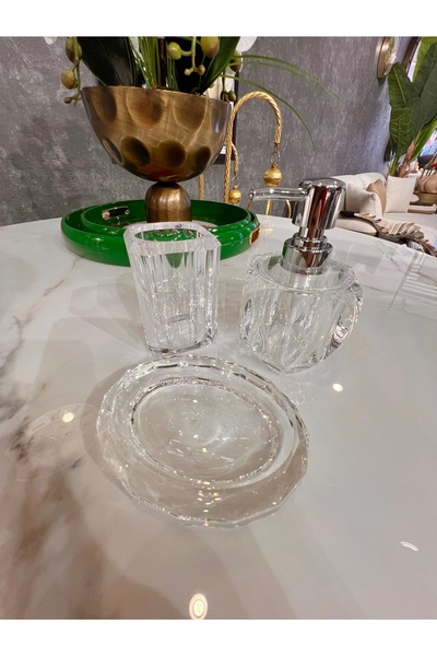 KARCILAR HOME STORE 3’lü beyaz akrilik banyo seti