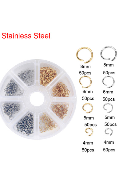 choice2 1set Stainless Steel Lobster Clasps Open Jump Rings Crimp Beads Caps ...