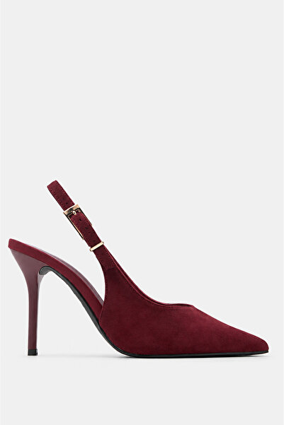 Luigi Μυτερές γόβες slingback με αγκράφα - Μπορντό - 38