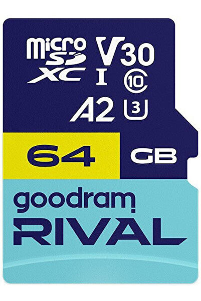 Goodram microSDXC 64GB U3 V30 A2 UHS-I 100MB/s με Αντάπτορα