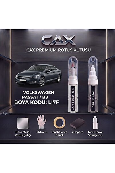 caxcolors VOLKSWAGEN PASSAT / B8 / LI7F Rötüş Boyası ve Premium Rötüş Seti (2...
