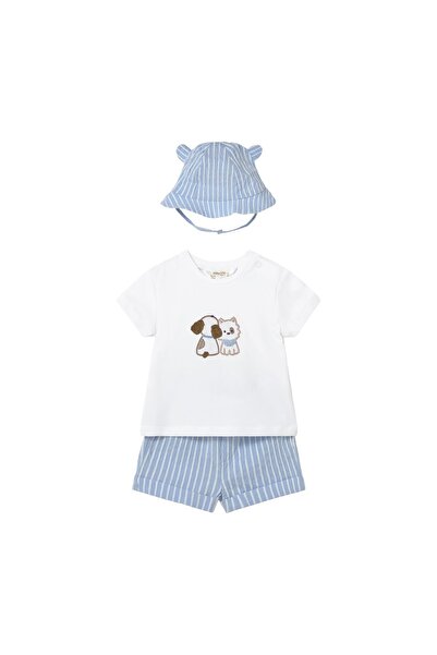 MAYORAL Set tricou și pantaloni scurți pentru băieți 1276 Albastru