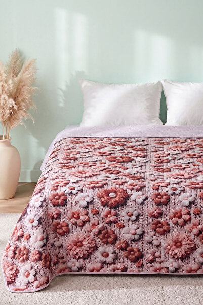 Rivaİstanbul Daisies 5D Multi-Purpose Single Printed Pique & Bedspread 160X22...