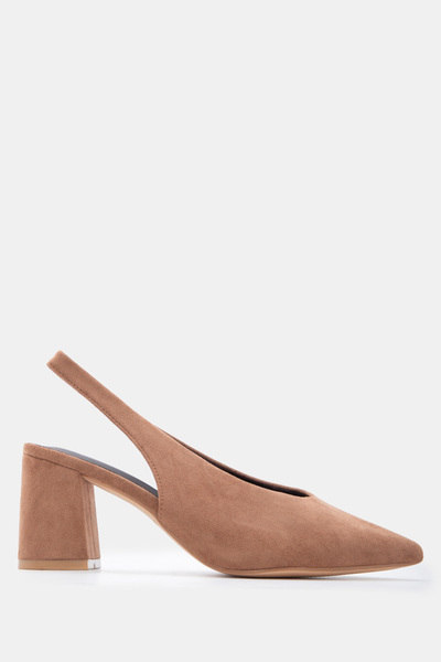 Luigi Μυτερές Γόβες Slingback με Λάστιχο - Καμηλό - 39