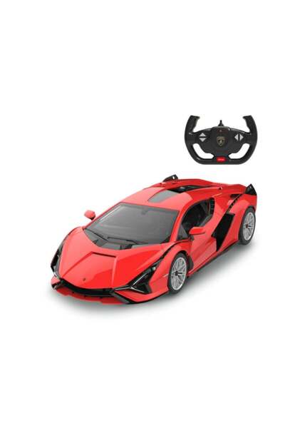 Rastar Masinuta cu telecomanda, Rastar, Lamborghini Sian, Rosu, 1:14