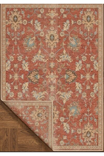 dekorug Doğal İplik Şönil Dokuma Pamuk Taban Halı Koridor Halısı Kilim – Antr...