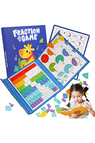 KOWVOWZ Magnetic Fraction Book with Magnetic Fraction Tiles & Fraction Circle...