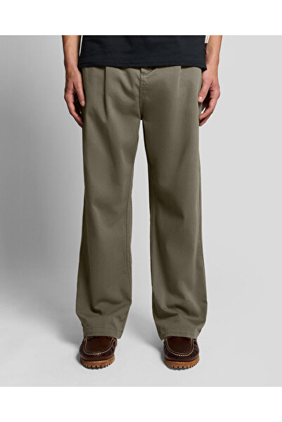 Lyle & Scott Pantaloni casual largi cu pliuri frontale, relaxed fit