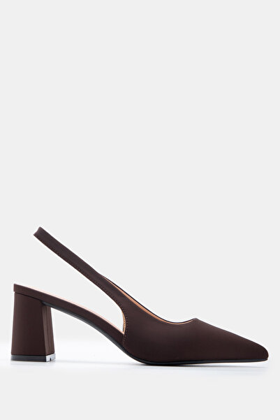 Luigi Μυτερές γόβες slingback με λάστιχο - Σκούρο καφέ - 39