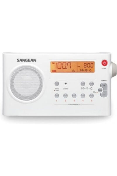Sangean PR-D7 Επιτραπέζιο Ραδιόφωνο Επαναφορτιζόμενο με Bluetooth Λευκό