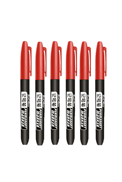 Choice 6 Red Set 6 PCS Permanent Marker Pen Manga Drawing Markers Black Blue ...