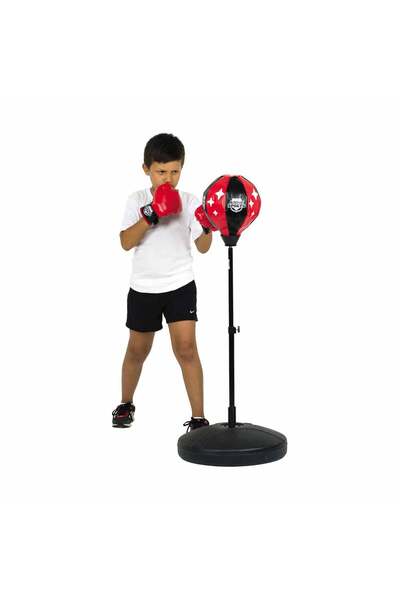 Rising Sports Set de box minge cu stand reglabil si manusi, Rising Sports, 80...