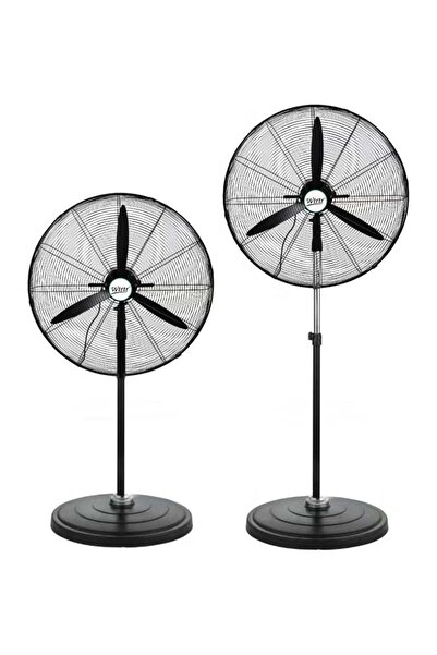 wtrtr 30 Inch Industrial Standing Fan with High Airflow, Heavy Duty Metal Con...