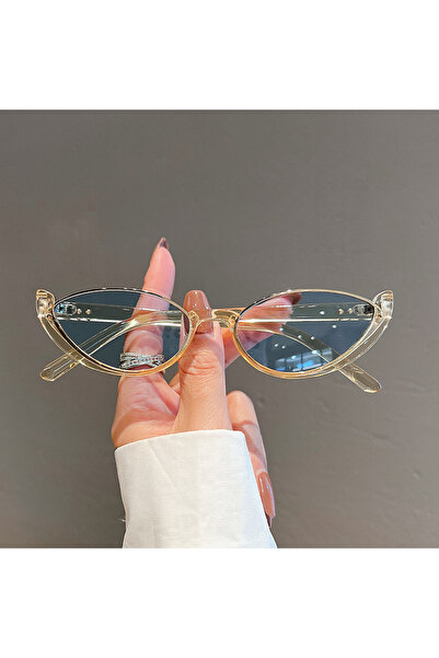 Choice Other 1194-c5 c-blue KAMMPT Chic Small Cat Eye Sunglasses Women's Tren...