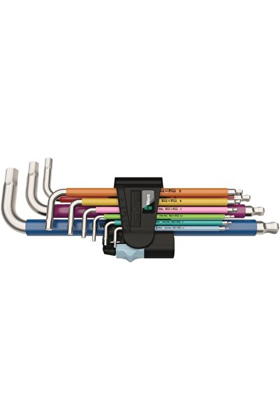 wera 3950/9 SPKL Paslanmaz Top Başlı Uzun Alyan Anahtar Takımı (05022669001)
