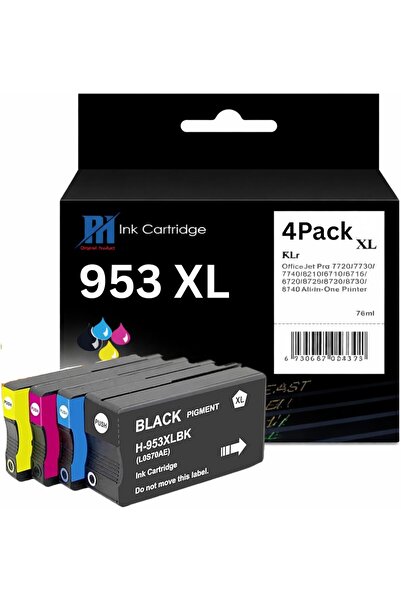 PH original مجموعة خراطيش حبر ليزر عالية الإنتاجية متوافقة مع PH 953 XL بأربع...