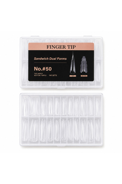Generic Brand Set of 280 Dual Sandwich Forms for Nail Building, Finger Tip No...