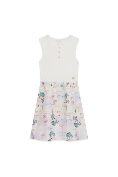 Guess Rochie de vară pentru fete J6GK12KF794 Albă