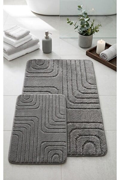 EUROBANO Path Premium Nordic Bohemian 2-Piece Bath Mat 60X100 60X50 cm Latex ...
